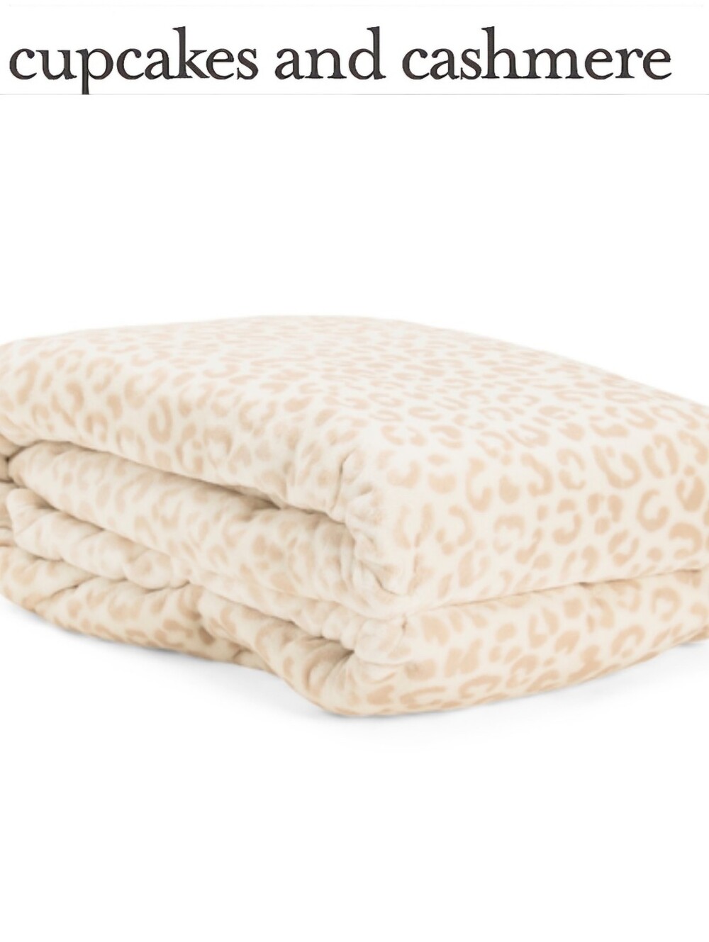 Cupcakes and Cashmere At Home Leopard Print King Plush Throw Blanket